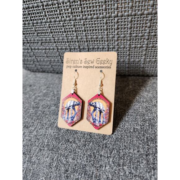 Star Wars AT-AT Imperial Earrings Walker Assault Vehicle - Picture 2 of 3